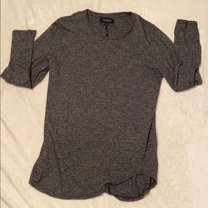Pacsun dark grey scallop tee long sleeve